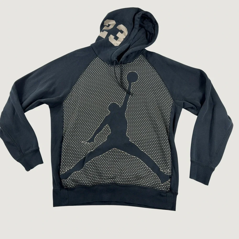 Jordan Hoodie Jumpman Graphic Raglan Pullover Sweatshirt Mens Large